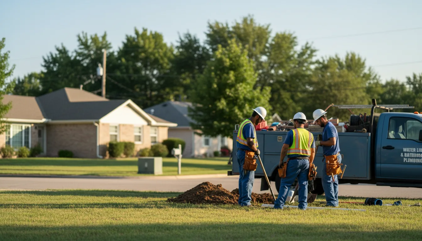 Residential water line and bathroom plumbing service in Saint Libory, IL